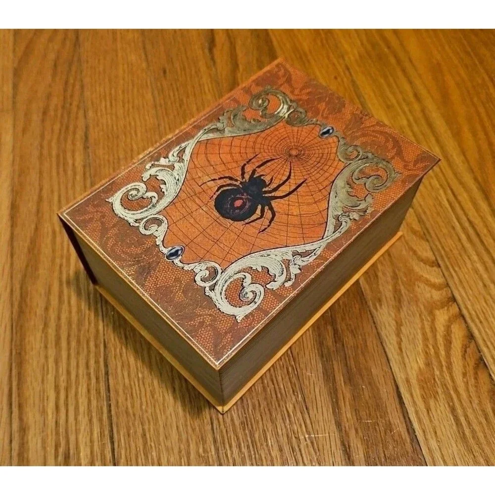 Elegant 3 Pc Nesting Storage Box Set Victorian Goth Halloween Spider Scary Story